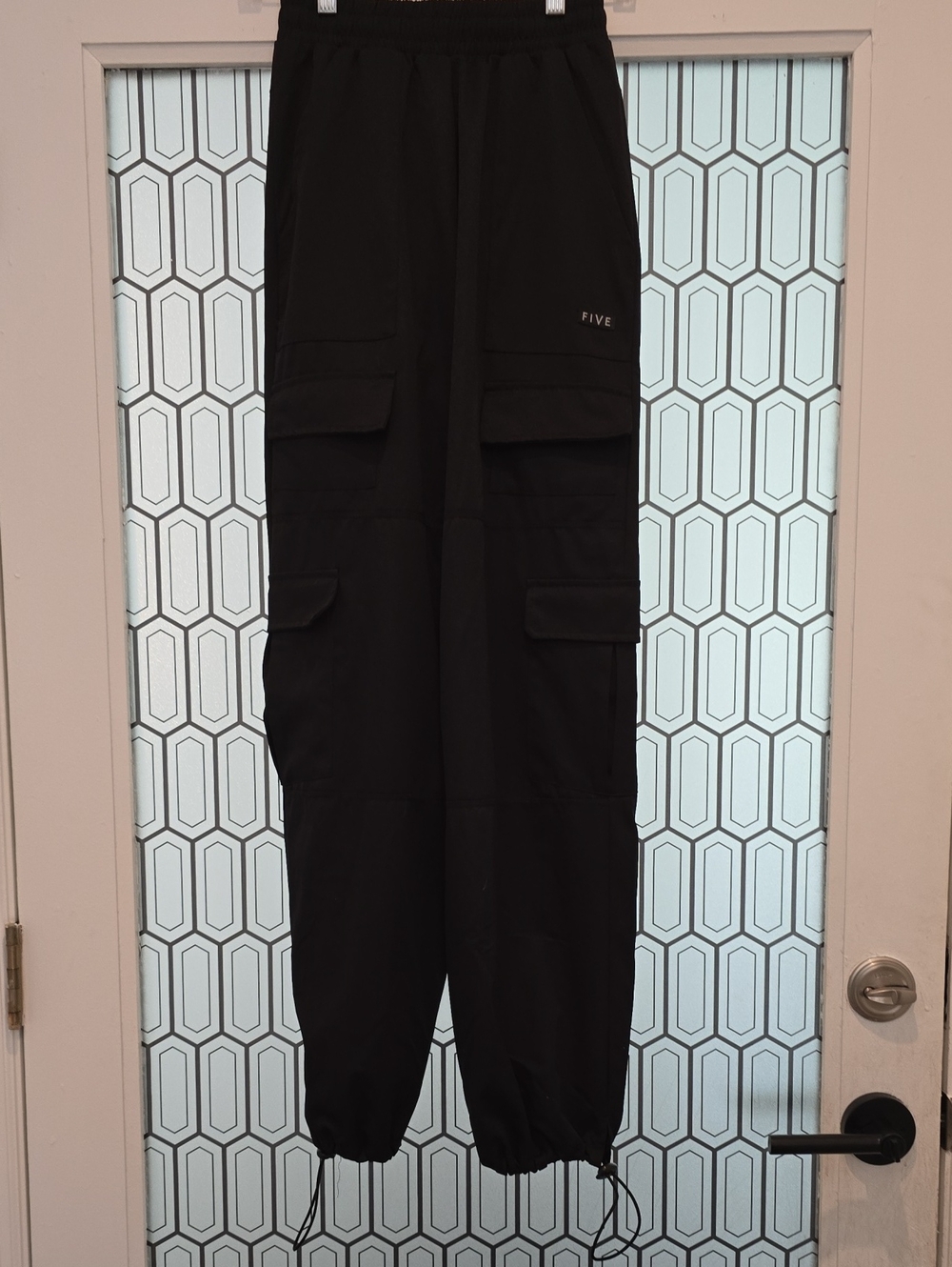 Five The Label Black Cargo Jogger Pants